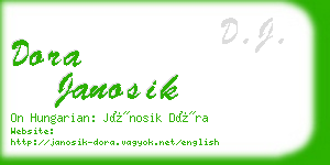 dora janosik business card